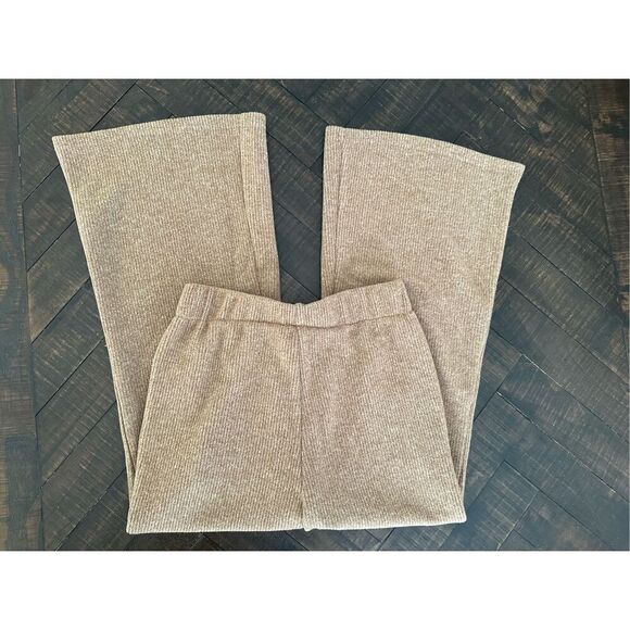 SAGE The Label Tan Knit High Rise Daria Wide Leg Pants Size Medium NWT - Picture 7 of 7